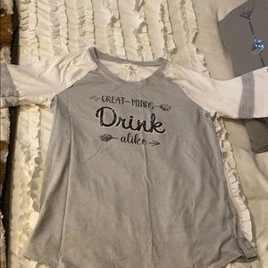 GREAT MINDS DRINK ALIKE  BASEBALL T